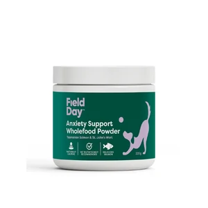 Field Day Anxiety Support Wholefood Powder For Dogs - 220g fieldday, field day, dog anxiety, anxious dog, calming powder, dog stress, stress support dogs, anxiety relief, dog nerves, natural calm dog, dog behaviour support, calming supplement, dog anxiety powder, stress dog, dog calm, calming dog food, anti anxie