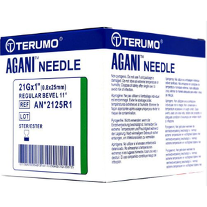 Terumo Agani Needles Box of 100 -  21G 1 INCH
