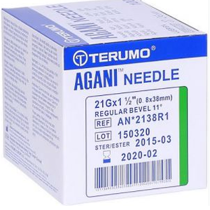 Terumo Agani Needles Box of 100 - 21G 1 1/2 INCH