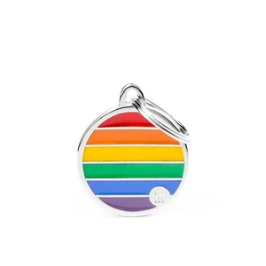 Pet ID Tag Rainbow Circle Sml