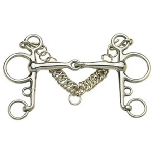Stainless Steel Pelham Bit with Jointed Mouth COB 12.5cm