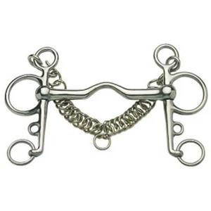 Stainless Steel Pelham Bit w/Port Mouth PONY