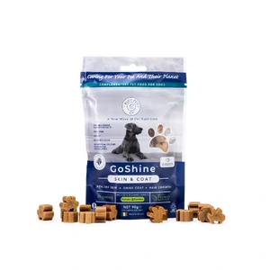 Blue Pet Co GoShine Skin & Coat Supplement for Dogs — Peanut Butter goshine dog supplement, blue pet co goshine australia, dog skin coat supplement, seaweed dog coat supplement, dog itchy skin supplement australia, dog shedding supplement, shiny coat supplement dogs australia