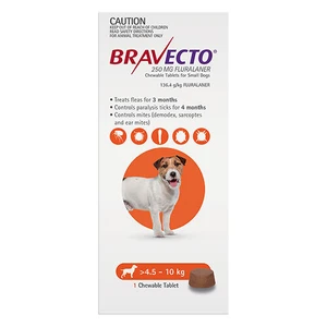 Bravecto for Small Dogs 4.5-10kg Single Chew