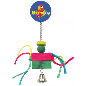 Birdie Small Block Man with Wicker Arms