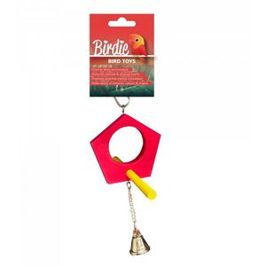 Birdie Crimson Moon Swing with Bell bird toy