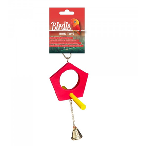 Birdie Crimson Moon Swing with Bell bird toy