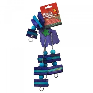 Birdie Blueberry Pile Medium/Large blue bird toy, blueberry bird toy, medium bird toy, large parrot toy, chew toy for parrots, bird enrichment toy, hanging toy for birds, birdie pile toy