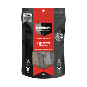 Black Hawk Dog Beef Jerky Straps 100g