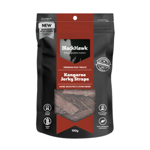Black Hawk Dog Kangaroo Jerky Straps 100g