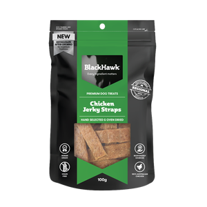 Black Hawk Dog Chicken Jerky Straps 100g