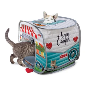 KONG Cat Play Spaces Camper KONG Cat Play Spaces Camper, cat hideaway tent, camping cat toy, catnip toy for cats, interactive cat house, KONG cat toy, cat camper play space