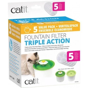 Catit 2.0 Senses Flower Water Fountain Water Softening Filter Set 5 Pack