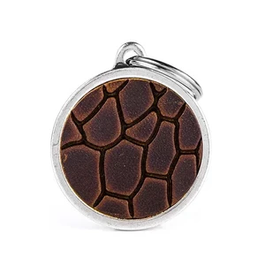 Pet ID Tag Bronx Tuscan Leather Brown **SALE** 