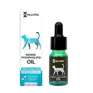 Korure Pets Marine Phospholipid Oil for Cats 9mL mp oil cat 9ml, marine phospholipid joint oil cats, green lipped mussel extract cat supplement, omega 3 eta cat joint support, cat joint pain support oil, cat mobility support drops, olive oil vitamin e cat supplement, nz made cat joint oil, best joint oi