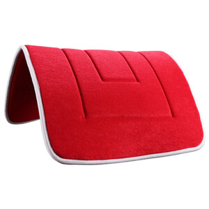 Terry Towel Saddle Pad Red w/White Binding