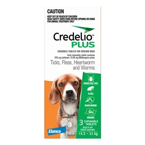Credelio Plus Medium Orange 5.5-11kg - 3pk