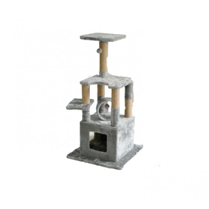 Furkidz Cat Tower Large Grey Fleece