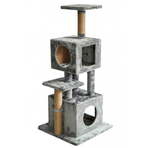 Furkidz Cat Tower Extra Large Grey Fleece 