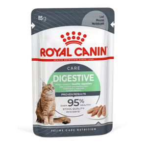 Royal Canin Digestive Care Loaf in Sauce Wet Cat Food 12 x 85g Royal Canin Digestive Care loaf, wet cat food for sensitive digestion, cat food for stool quality, pâté cat food digestion, moist food for digestive health, sensitive stomach cat food