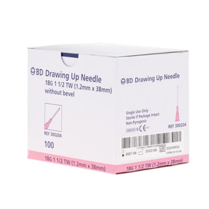 BD Blunt Hypodermic Needle (18G x 1 1/2" - 300204) - Box of 100