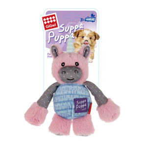 GIGwi Supp Puppa Plush Unicorn Dog Toy