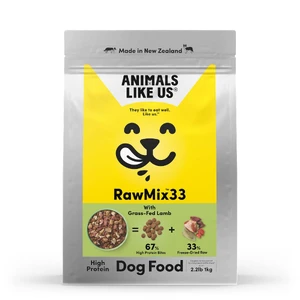 Animals Like Us RawMix33 with Grass-Fed Lamb Dog Food animals like us, animals like us rawmix33, animals like us raw mix 33, rawmix33 lamb, raw mix 33 lamb, freeze dried lamb dog food, raw dog food lamb, grain free lamb dog food, natural lamb dog food, shelf stable raw dog food, nz lamb dog food, new zealand