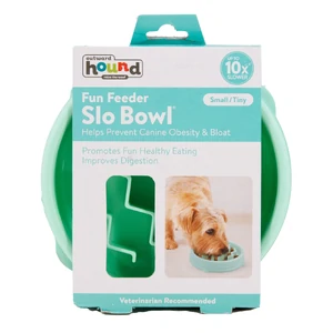 Outward Hound Fun Feeder Slo Bowl Wave Mint - Small/Tiny slow feeder mint x-small, outward hound slo bowl wave, mint dog slow feeder, x-small slow feeder bowl, anti gulp puppy bowl, slow eating dog bowl, outward hound feeder australia, digestion support dog bowl, wave pattern slow feeder, small dog slow feed bo