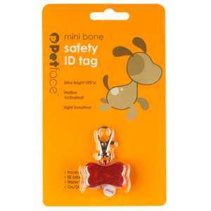 Petface Bone ID Safety Tag with Light
