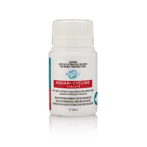 Aquaricycline Tablets – Broad Spectrum Aquarium Antibiotic - 25 Pack 