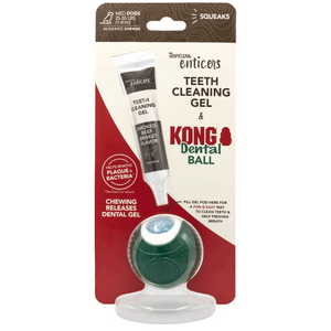 TropiClean Enticers Kong Dental Ball & Gel for Dogs - Medium