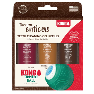TropiClean Enticers Teeth Cleaning Gel Refills for Kong Dental Ball