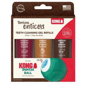 TropiClean Enticers Teeth Cleaning Gel Refills for Kong Dental Ball
