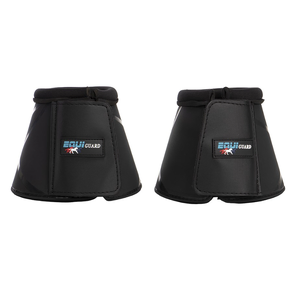 Equi-Guard Neoprene Lined Bell Boots Black bell boots for horses, overreach boots, neoprene bell boots, horse overreach protection, Equi-Guard bell boots, turnout bell boots, training bell boots, easy clean horse boots