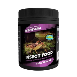 Vetafarm Ectotherm Insect Food 100g insect food, feeder insect diet, gut loading insects, reptile insect food, cricket food, mealworm food, cockroach food, woodie food, insect gut load, reptile feeder insects, amphibian insect diet, vetafarm ectotherm, extruded insect food, reptile nutritio
