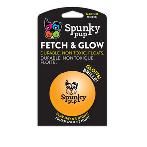 Spunky Pup Fetch & Glow Medium Ball