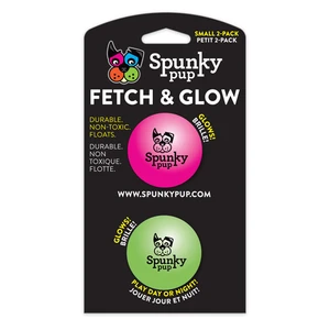 Spunky Pup Fetch & Glow Small Balls 2 pack
