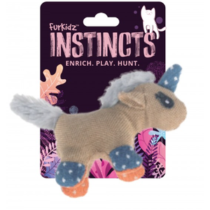 Furkidz Instincts Burlap Unicorn Cat Toy