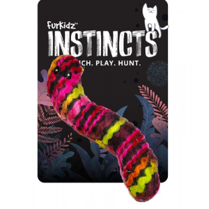 Furkidz Instincts Woolly Worm Pink Cat Toy
