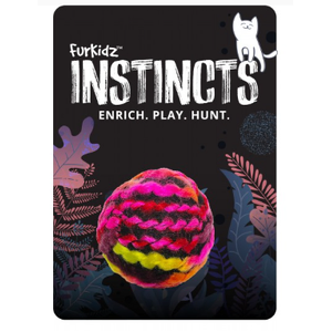 Furkidz Instincts Woolly Ball Pink Cat Toy