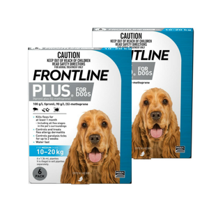 Frontline Plus Medium Dog 12 pk 10kg - 20kg (2 x 6pks)