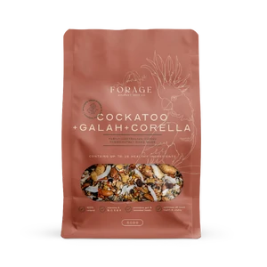 Forage Gourmet Cockatoo, Galah & Corella Bird Seed Forage Cockatoo Galah Corella bird seed, gourmet parrot food, Aussie bird mix, cockatoo seed blend, galah seed, corela mix, cocktoo food