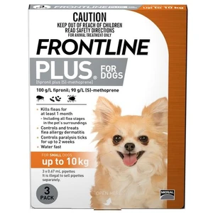 Frontline Plus Small Dog 3pk - Up to 10kg