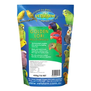 Vetafarm Golden Lori Rice Formula 450gms