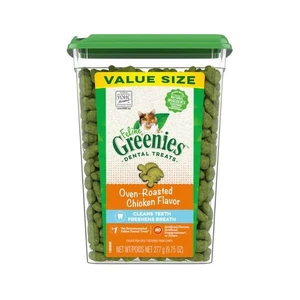Greenies Feline Oven Roasted Chicken Dental Treats Value Pack *TUB* for cats 277gm