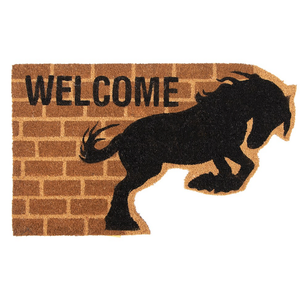 Coir Door Mat Shaped Welcome Fresian