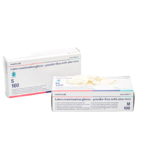 Covetrus Aloe Vera Latex White Powder-Free Examination Gloves 100pk
