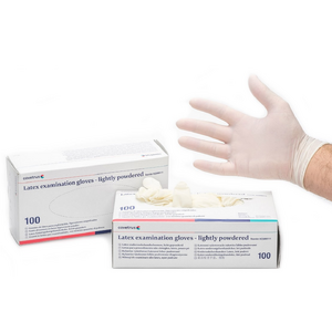 Covetrus Latex White Lightly-Powdered Examination Gloves 100pk