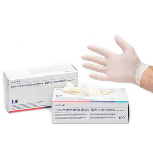 Covetrus Latex White Lightly-Powdered Examination Gloves 100pk