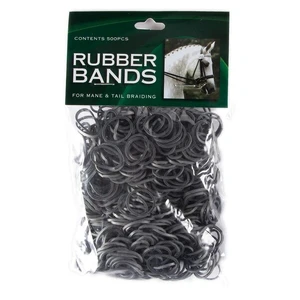 Mane Braid Rubber Bands Grey - 500pcs